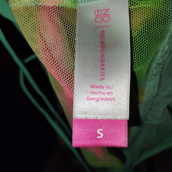 Women's No Boundaries Pastel Tie Die Nylon Spandex Mesh Bralette Size S Y2K - Picture 4 of 10